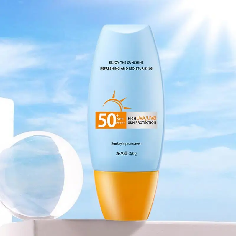 Sunscreen Cream SPF 50+ UV Protective Anti Oxidant Sun Block Isolation Cream Lightweight Refreshing UV Protective Sun Cream 50g