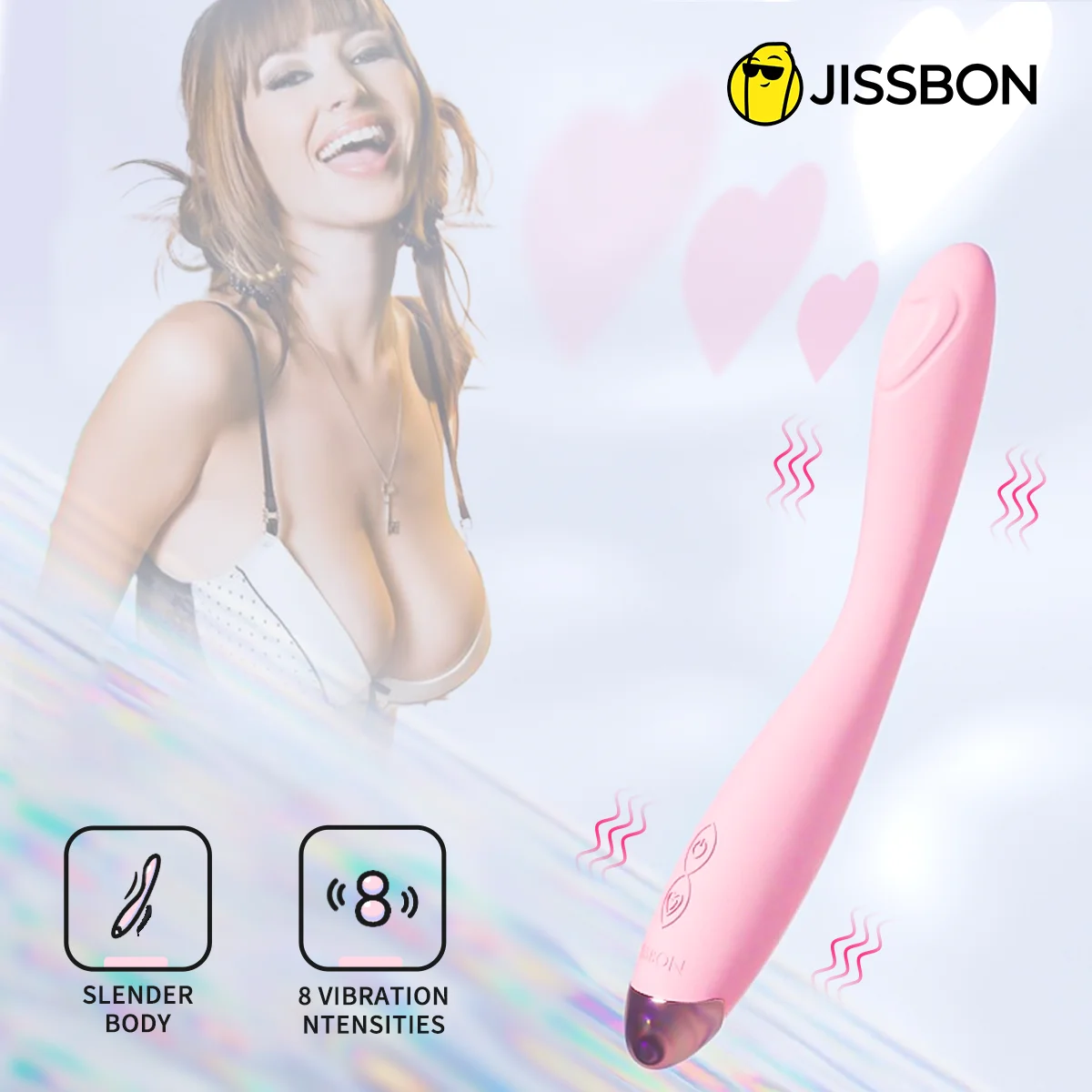 Jissbon Women Dildo Vibrator Sex 18 Pink-heart Vibe Vibrator for Women Adult Sex Toy Penetration Sex Toys For Toys