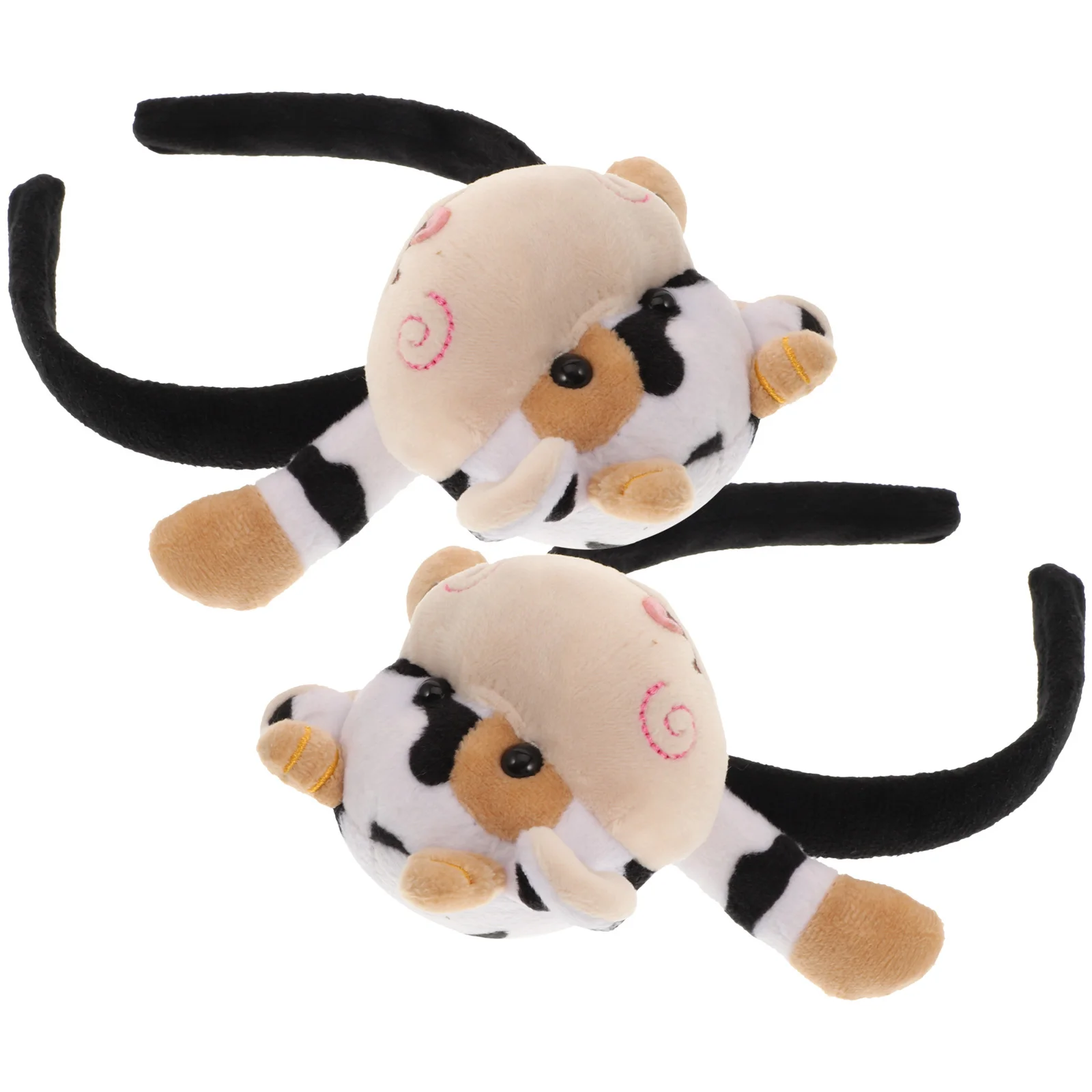 

2pcs Funny Chinese Zodiac Ox Hoop For New Year Party Durable Elastic Hair Accessories Cosplay Headband Cattle Hair Ornaments