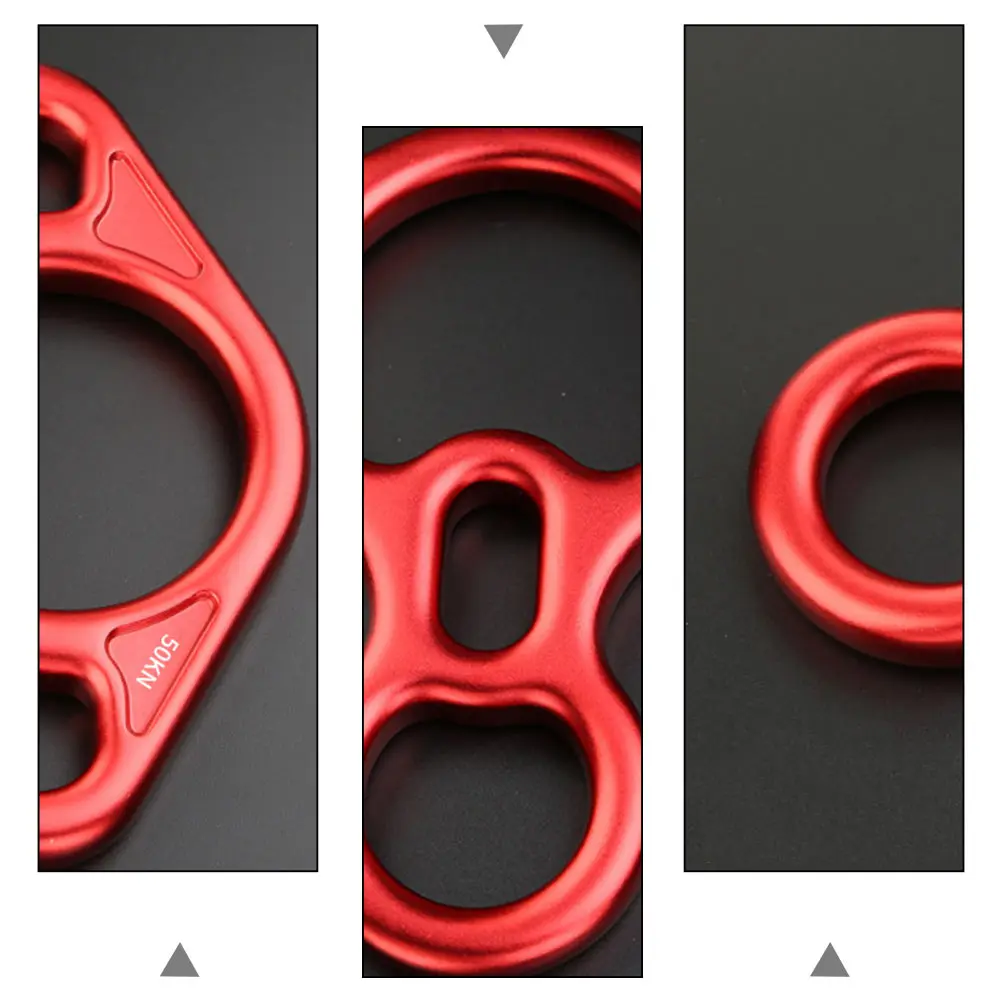 

50kn Figure 8 Descender Rappelling Gear Aluminum Alloy Device Smooth Rope Control for Climbing Climbing Descender
