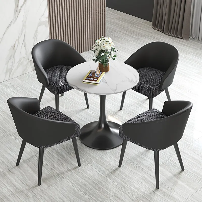 & Elegant Multifunctional Reception Furniture Set Stainless Steel Frame Italian Style Minimalist Silhouette Corporate