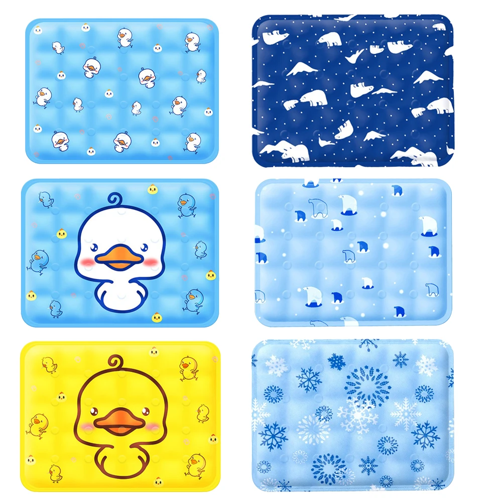 Pet Gel Ice Pad Refreshing Blanket Pvc Soft Cat Ice Carpet Waterproof Dogs Mat Cold Mattress Cool Cast Cushion Puppy Accessories