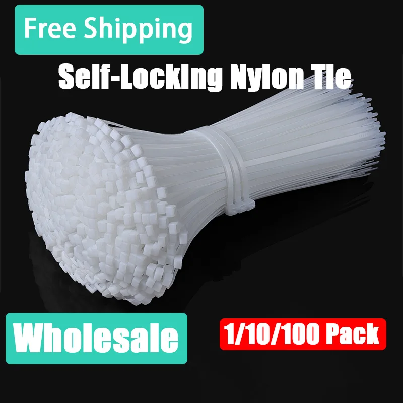 

Self Locking Plastic Nylon Cable Tie White 3X200mm Cable Tie Fastening Ring 3X200mm Cable Tie Zip Wraps Strap Tie 3*100 3*150mm