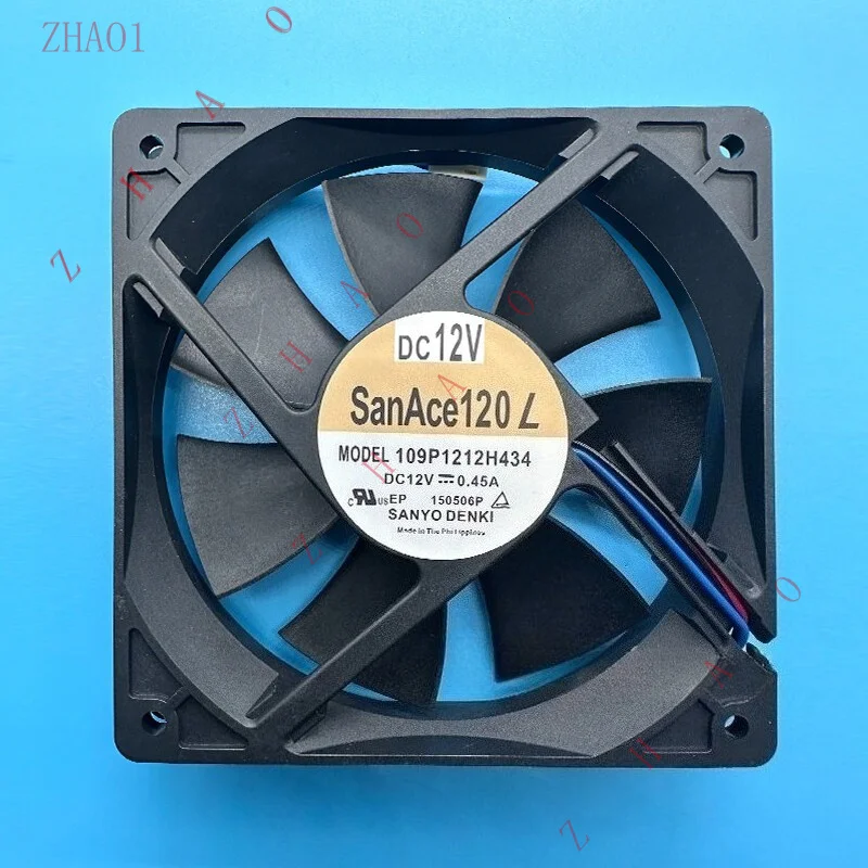 Z   For Sanyo 109P1212H434 Chassis Industrial Cooling Fan Mute 12V 0.45A 3-Pin 12025