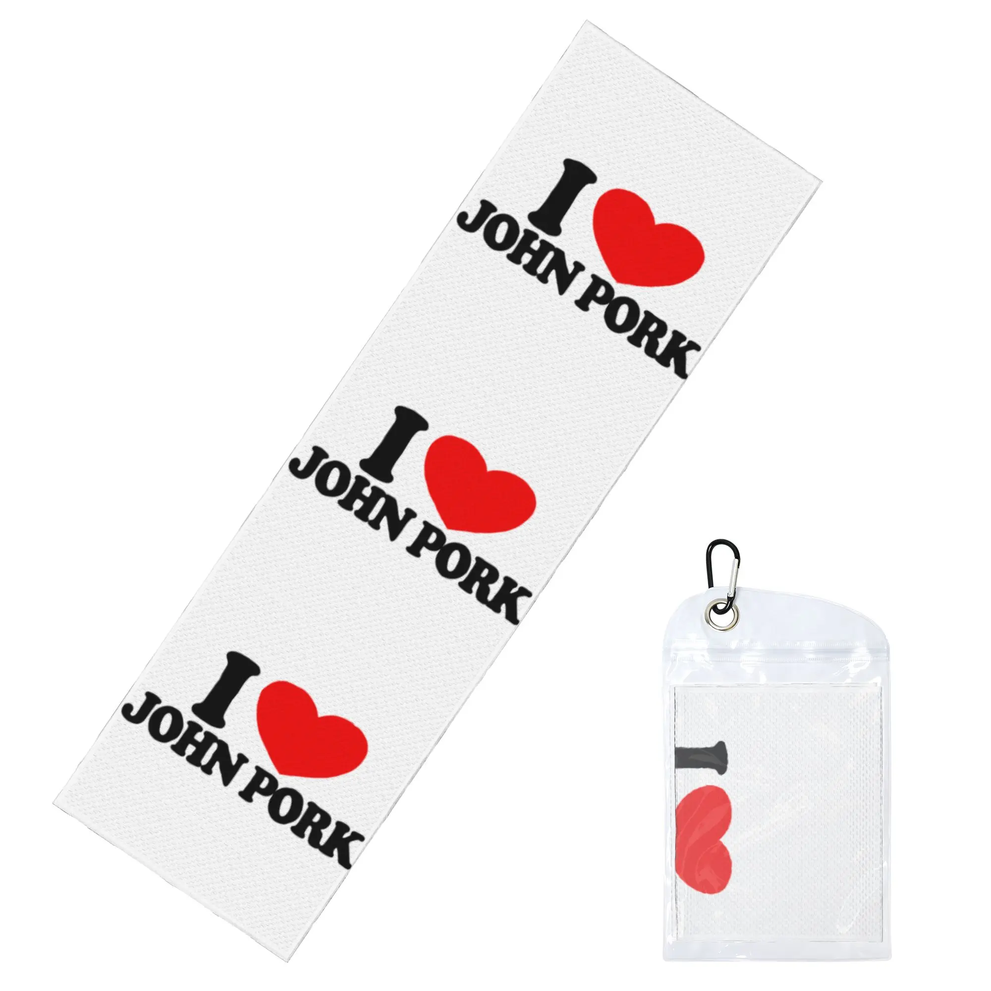 I Love John Pork Red Heart John Pork Meme Towel Quick Drying  Super Soft  Fitness and Outdoor Activities Towels