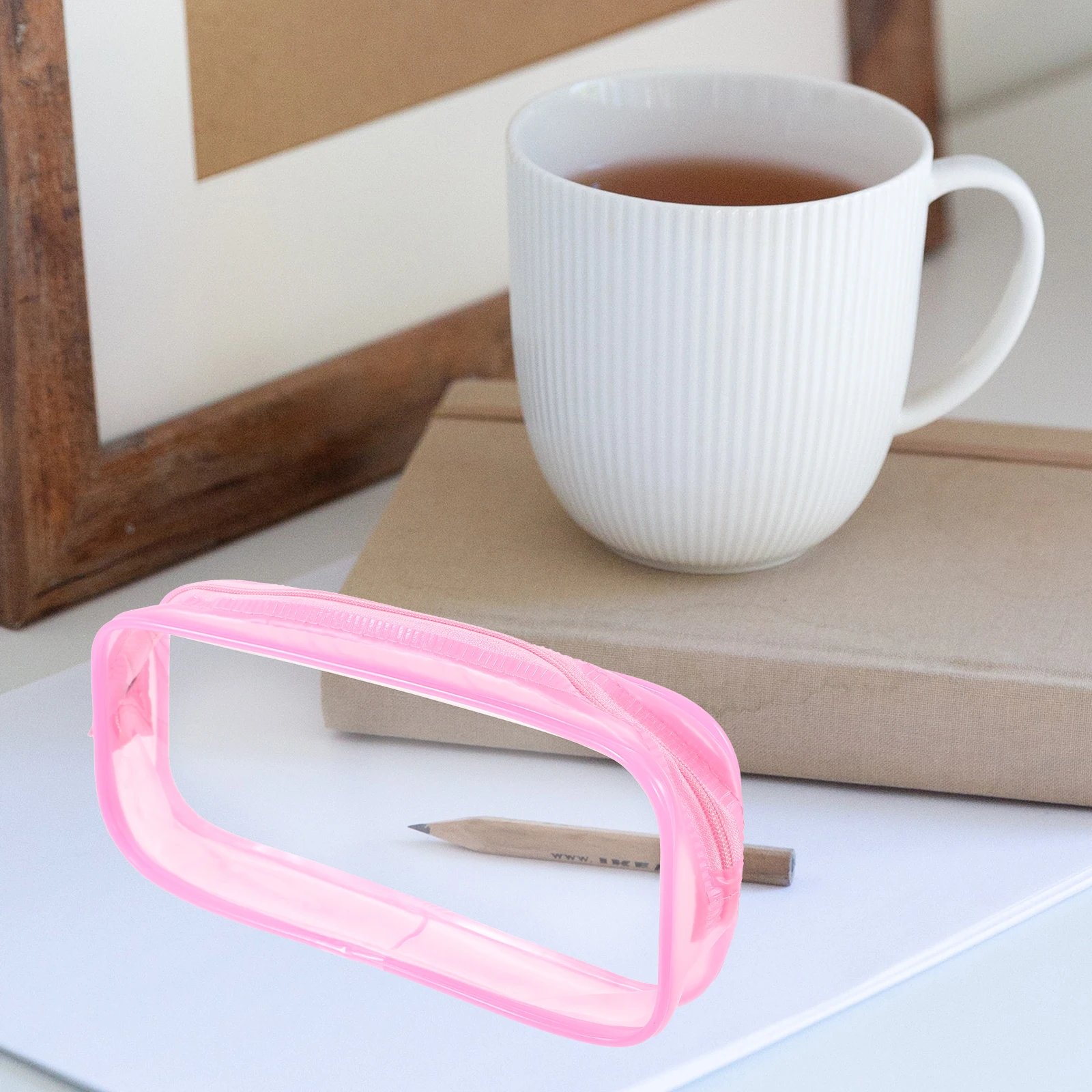 

4Pcs Multi-Color Pencil Bag Large Capacity Lightweight Zipper Design Pen Organizer Stationery Makeup Brush Bag