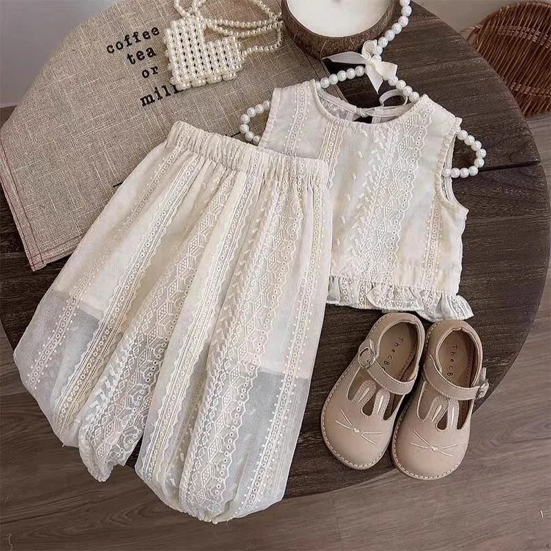 

TOY-Trendy Girls' Fashionable Two-Piece Set2025New Style Girls Baby Girl Summer Outfit Children's Summer Clothes Summer Season