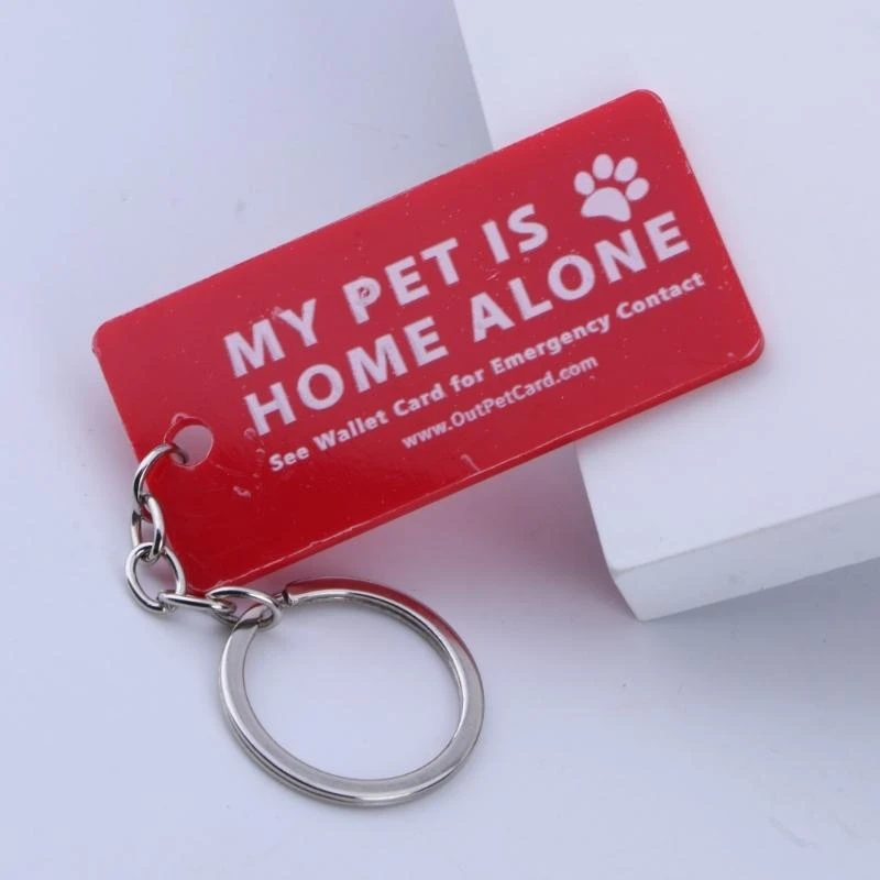 090F الحيوانات الأليفة الخاصة بي هي المنزل وحده تنبيه مفتاح المفاتيح الطوارئ بطاقة محفظة مطوية محفظة الطوارئ الحيوانات الأليفة