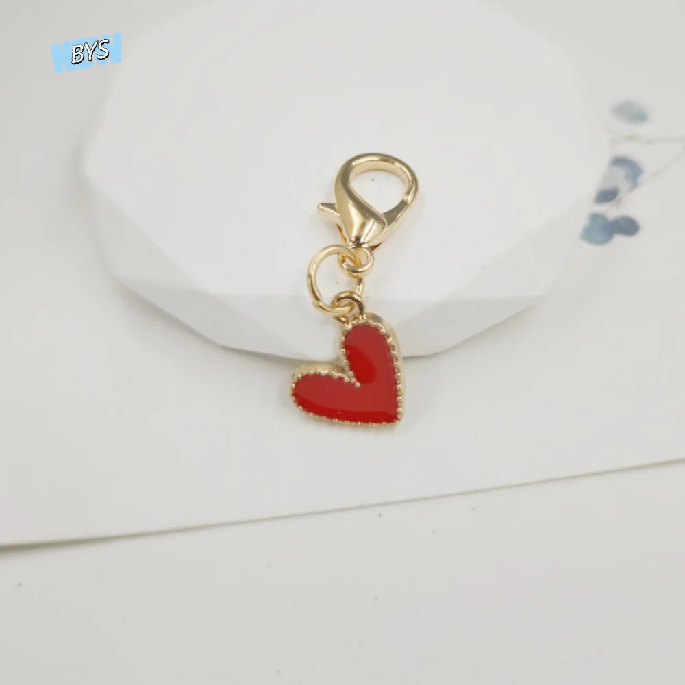 

20pcs Funny Mini Love Pendants Colorful Waterproof Shoe Accessories Pendant Elegant Heart Beaded Bag Pendant Car Key