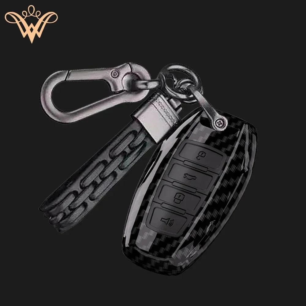 

ABS Carbon Fibe Car Remote Key Cover Case For Great Wall Haval/Hover H6 H7 H4 H9 F5 F7 H2S F7X Key Accessories Keychain