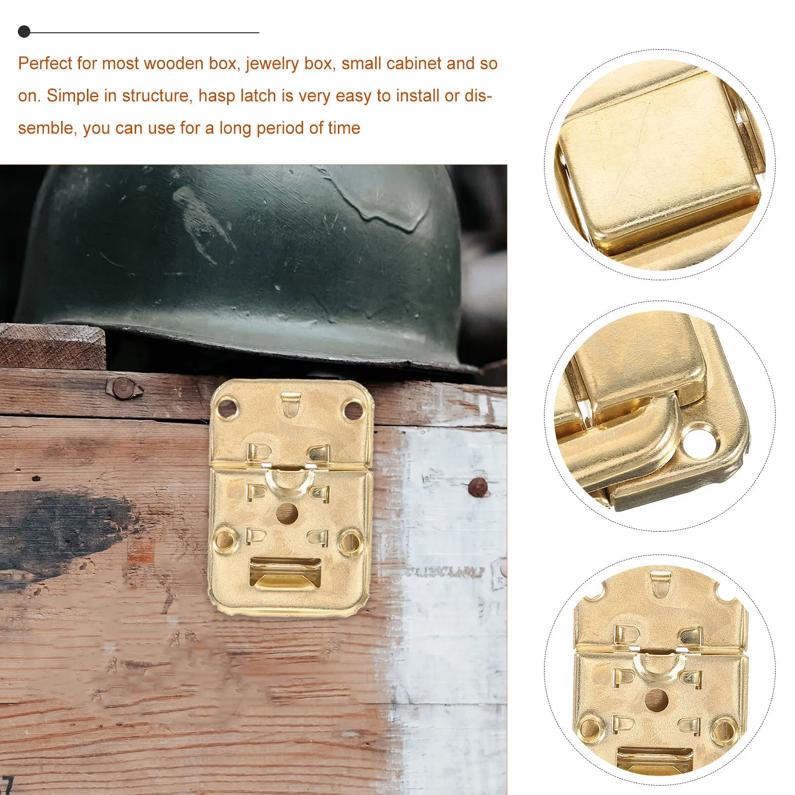 6 шт., маленькая шкатулка для драгоценностей, петля с замком, прозрачная застежка для подарочной коробки, косметичка, сделай сам, пряжка для шкафа для хранения, пряжка для чемодана