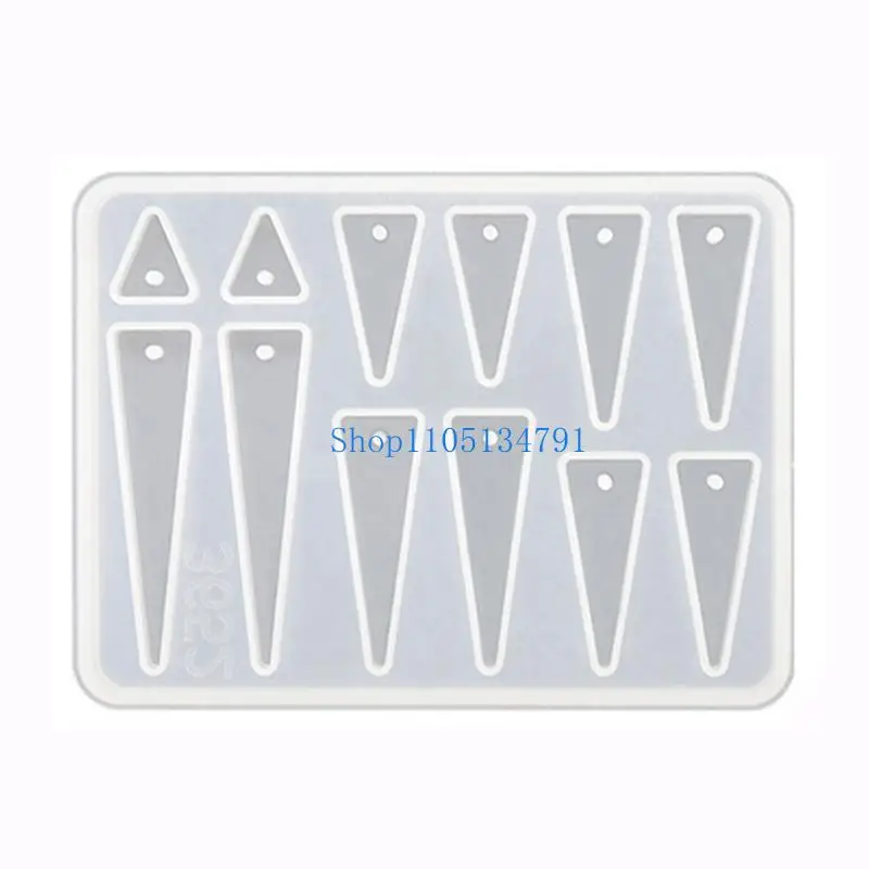 Pendant Mold Clay Molds Multi-Shapes Keychain Moulds with Holes Silicone Material Perfect Gift for DIY Hand-Making Lover