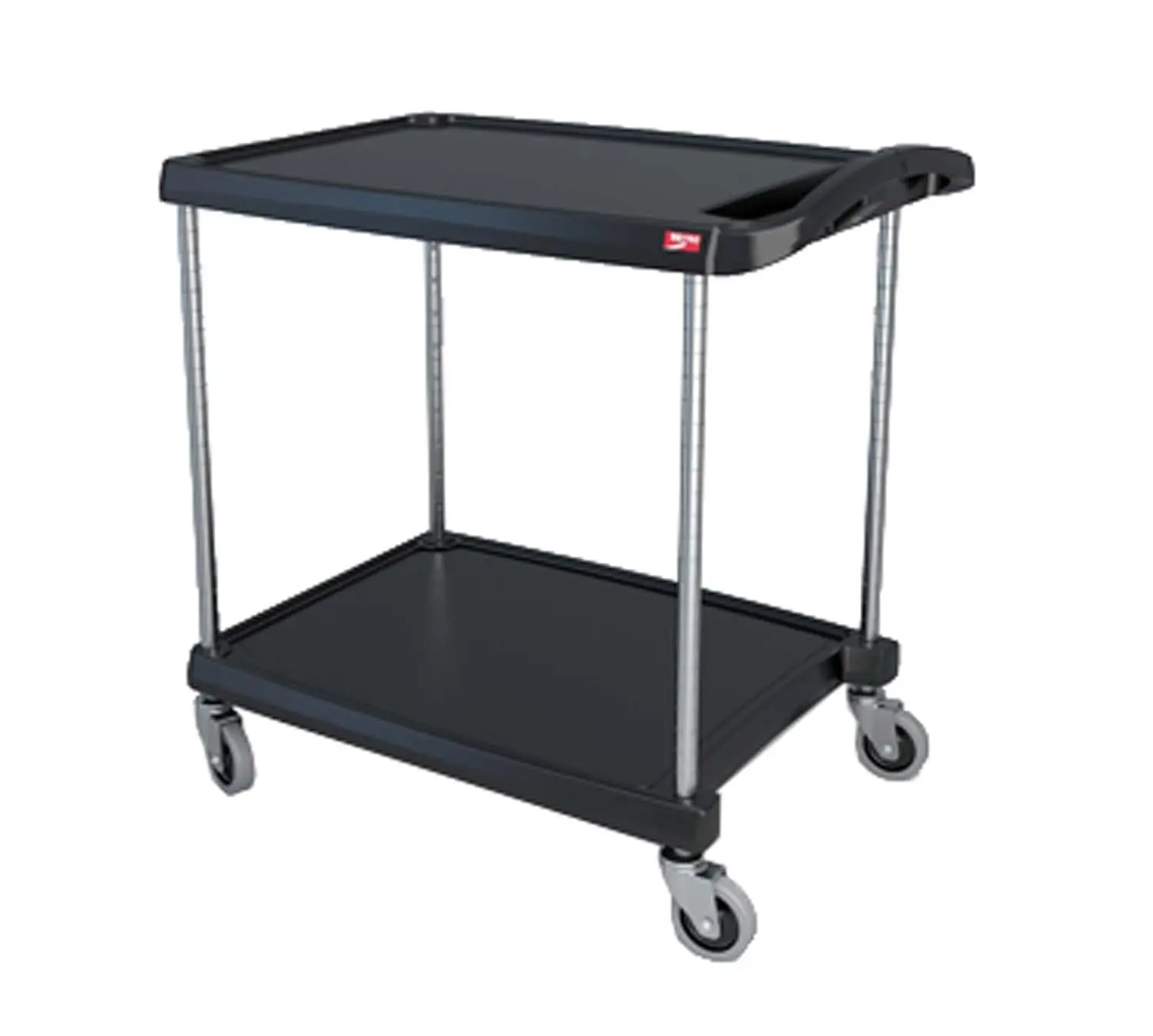 

METRO MY2030-24BL myCart Series Black Polymer Utility Cart, 2 Shelf, 35.38 X 34.38 X 23.5-Inch