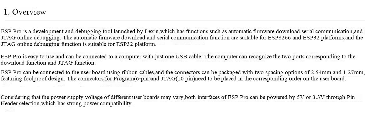 ESP Pro JTAG Entwicklungs- und Debugging-Tool, Programmiermodul für die ESP8266/ESP32-Plattform – Detail 4