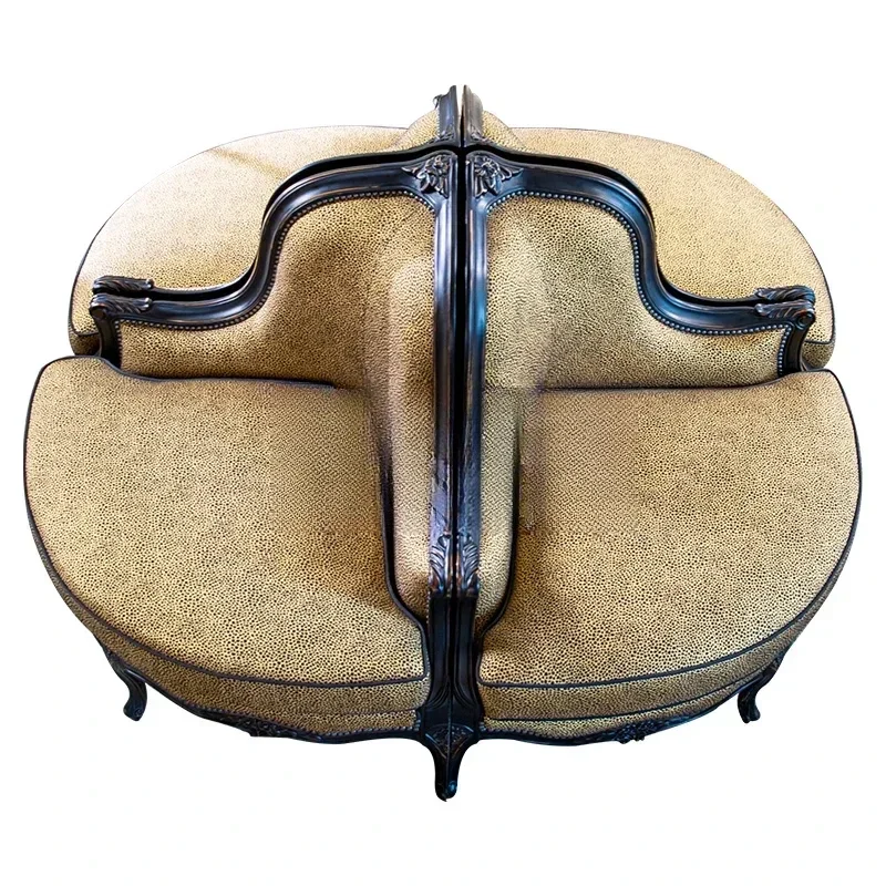 A French Chinese style free module sofa all solid wood high-end original