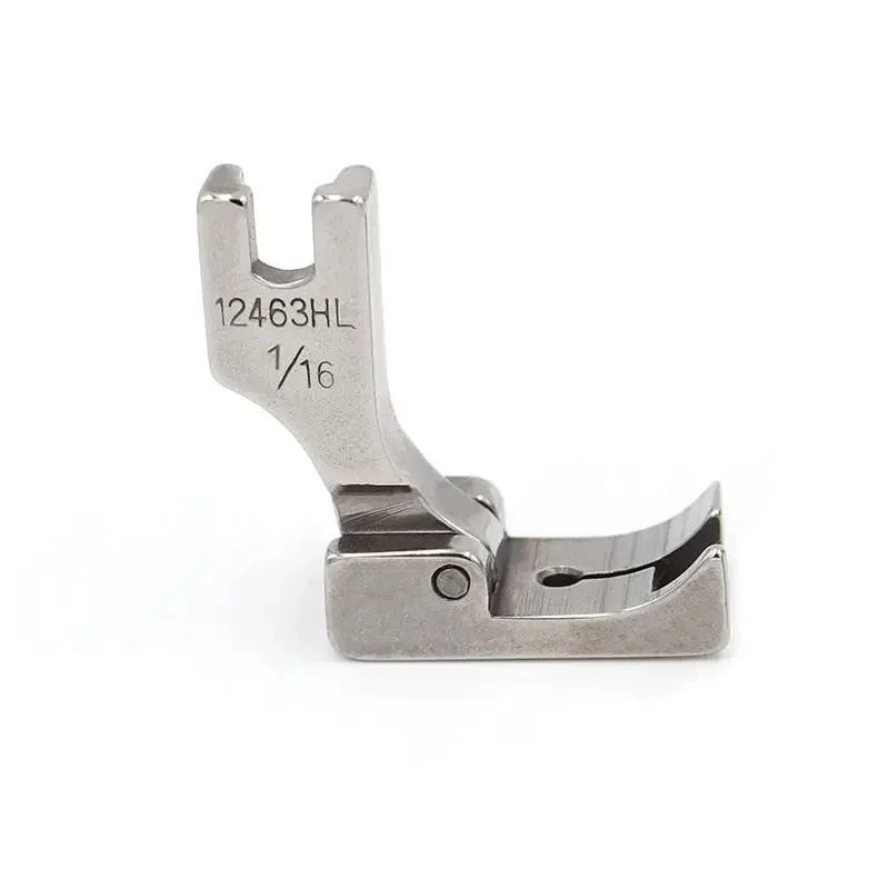 12463HR 12463HL Компьютерная плоская автомобильная прижимная лапка с фиксированной остановкой, полностью стальная стопорная левая и правая кромка, стопорная прижимная лапка