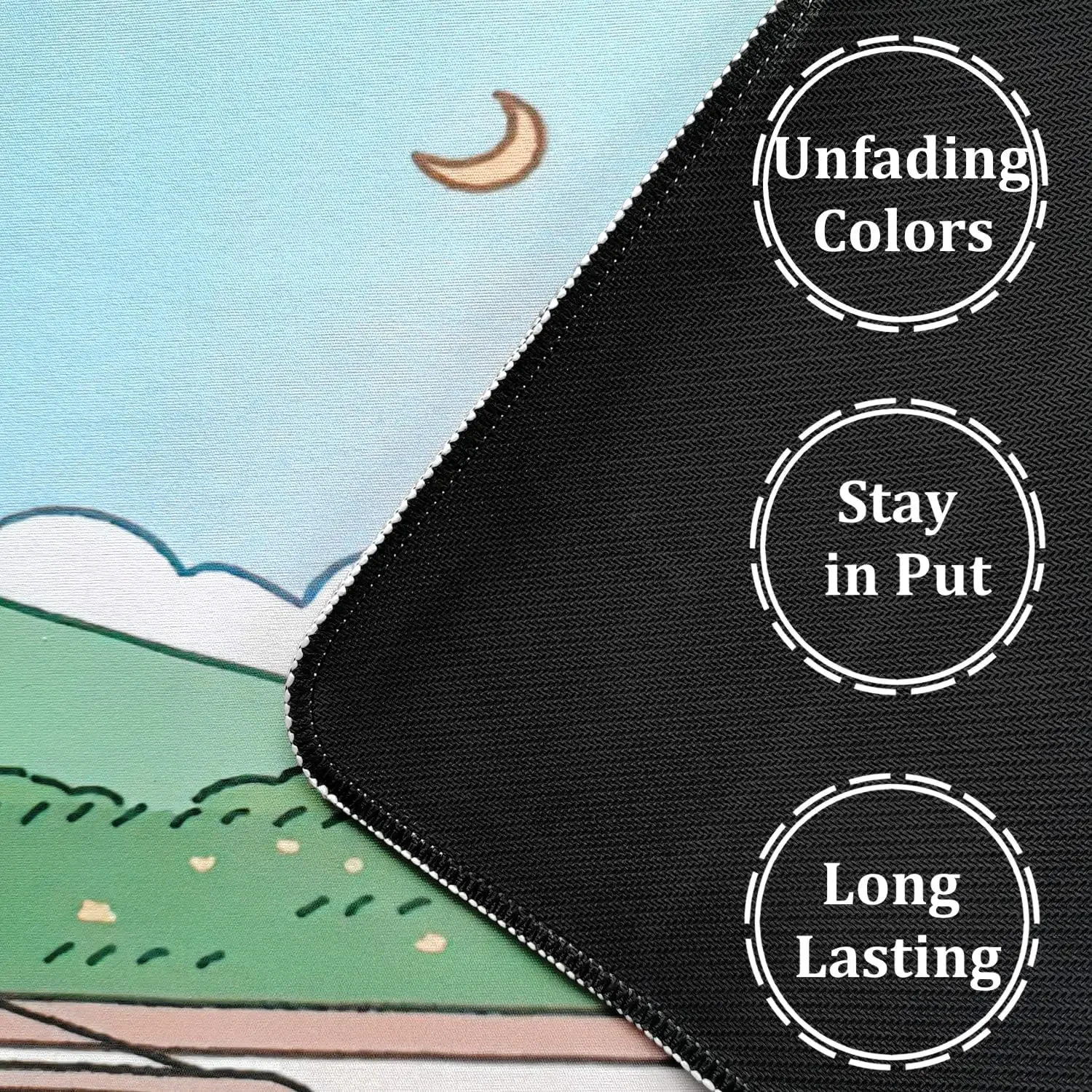 لوحة ماوس لطيفة ممتدة كبيرة باللون البيج الباستيل لتزيين مكتب المكتب للنساء والفتيات مقاس 31.5 × 11.8 بوصة للكمبيوتر المحمول