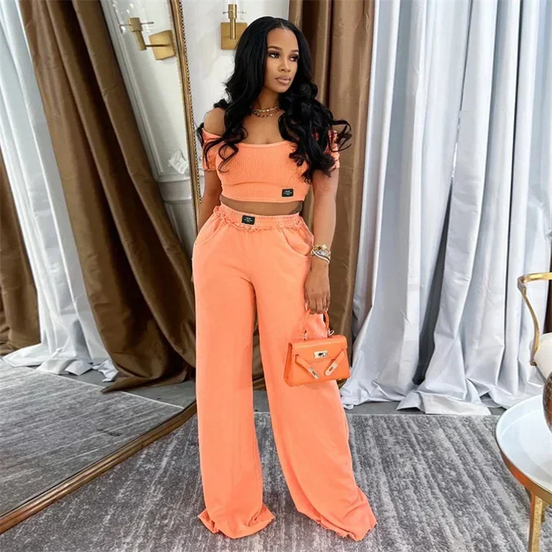 

Customized Sexy Womens Two Piece Sets Outfit Buttoned Vest Coat & Wide Leg Pants Set New Fashion 2025 Casual Elegant Female Sui