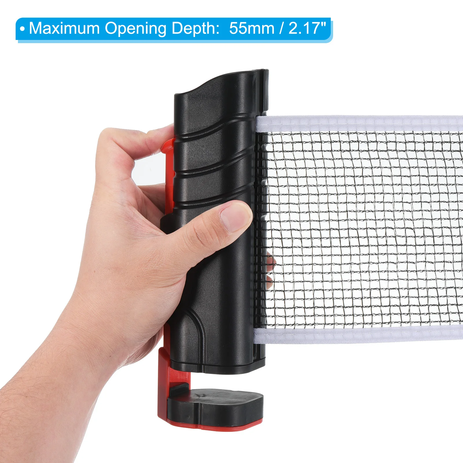 Bis zu 2,2 Zoll einziehbares Ping-Pong-Netz, tragbares Tischtennisnetz und Pfostenersatz, jedes Tischsport-tragbares Ersatznetz