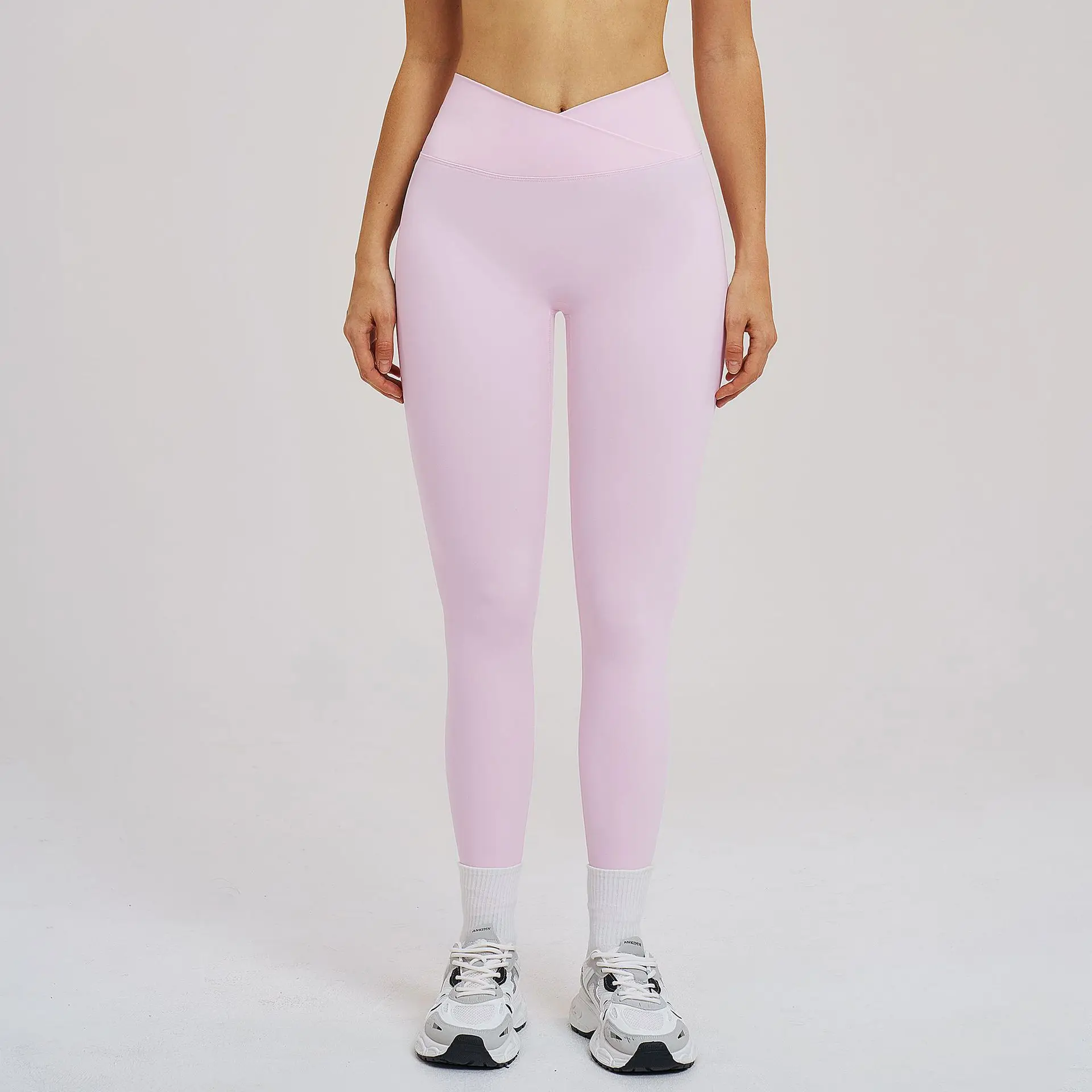 Women Sports Leggings V-waist Elastic Peach Buttocks Gym Leggings Fitness Pants With Raised Hips And High Waist Yoga Pants Tight