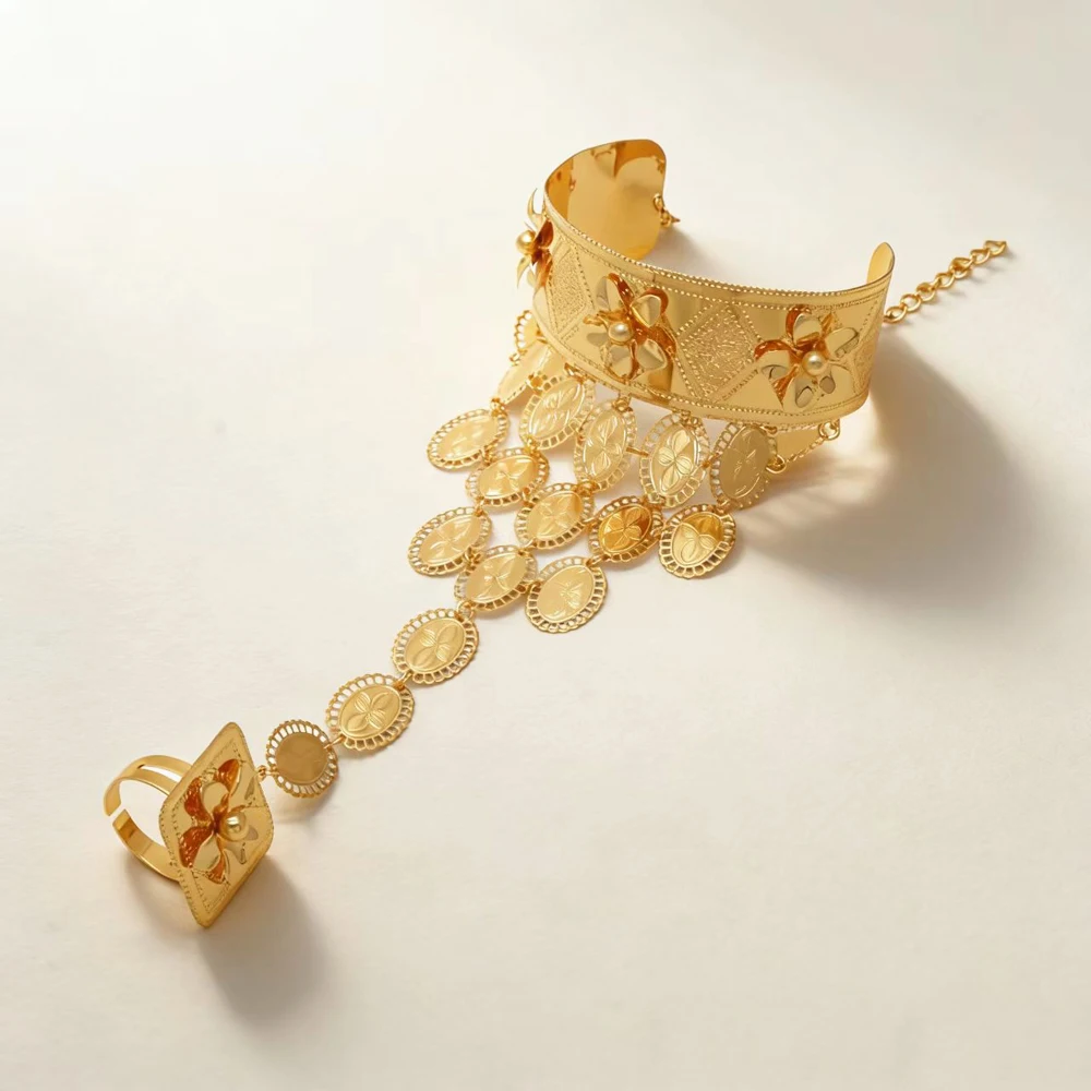 Bohemian-Style Gold Coin Tassel Jewelry Set The Perfect Choice for Wedding Parties and Festive Occasions