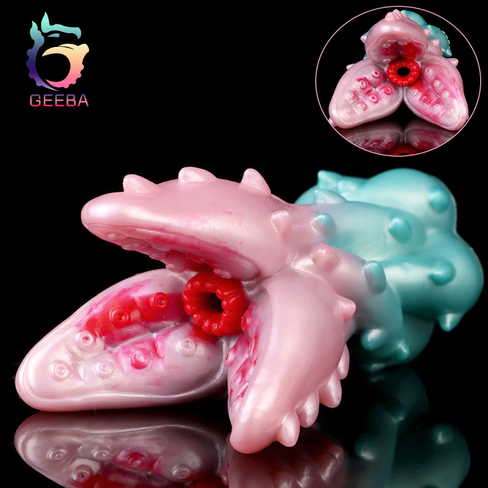 GEEBA Single Hole Thorny Vine Flower Aircraft Cup Male Soft Silicone Masturbator Adult Sex Toys Penis Exercise Realistic  Vagina