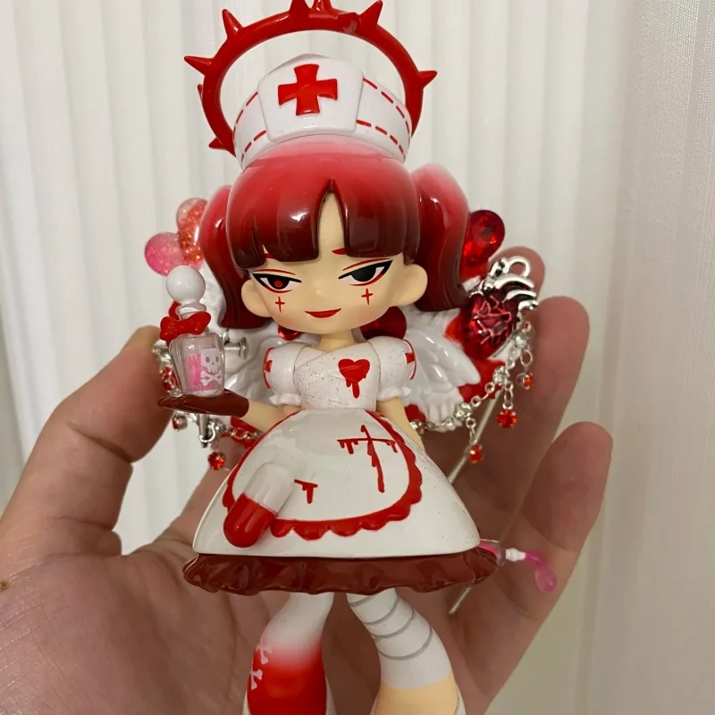 

Genuine Sick Girl V2 Tear Off Label Series Blind Box Kawaii Customized Surprise Box Figure Pvc Model Doll Ornament Trend Play