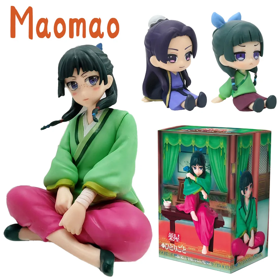 The Apothecary Diaries Maomao Jinshi Mini figura periferia de animé Kawaii juguetes sentados adornos de coche de escritorio regalos de modelo