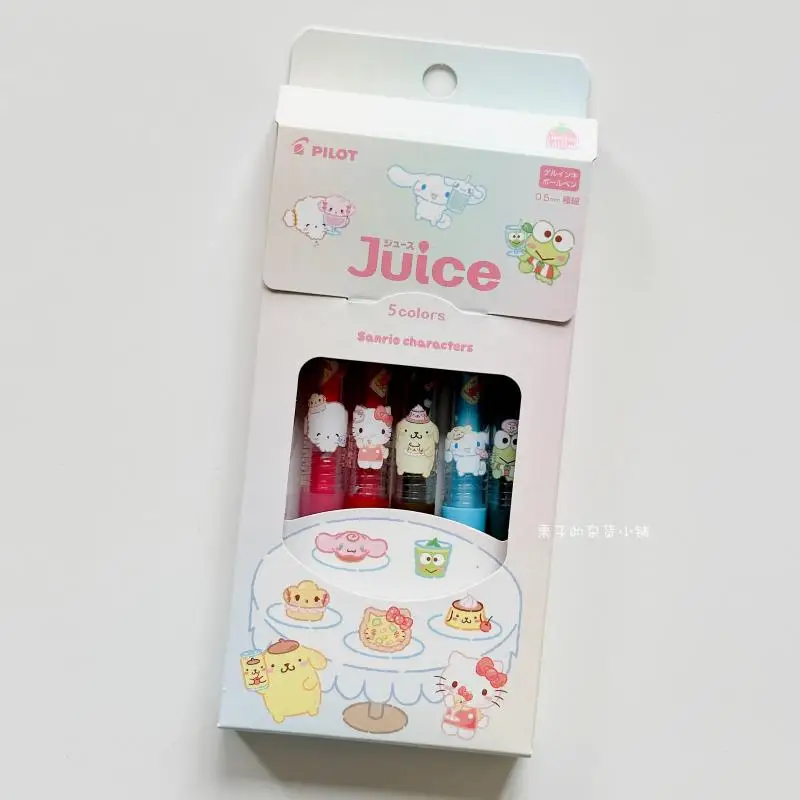 Japan Pilor Juice Sanrio Neutral Pen Juice Pen Set 0.5mm Melody Kuromi Cinnamoroll Tuxedosam Cogimyun Hangyodon Anime Figures