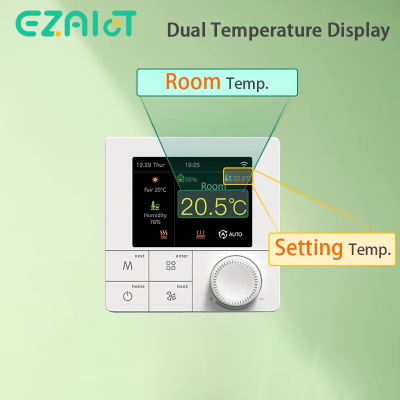 Smart Floor Heating Thermostat Tuya WiFi Warm Underfloor Regulator 220 Volt Electric/Water Gas Boiler Temperature Controller