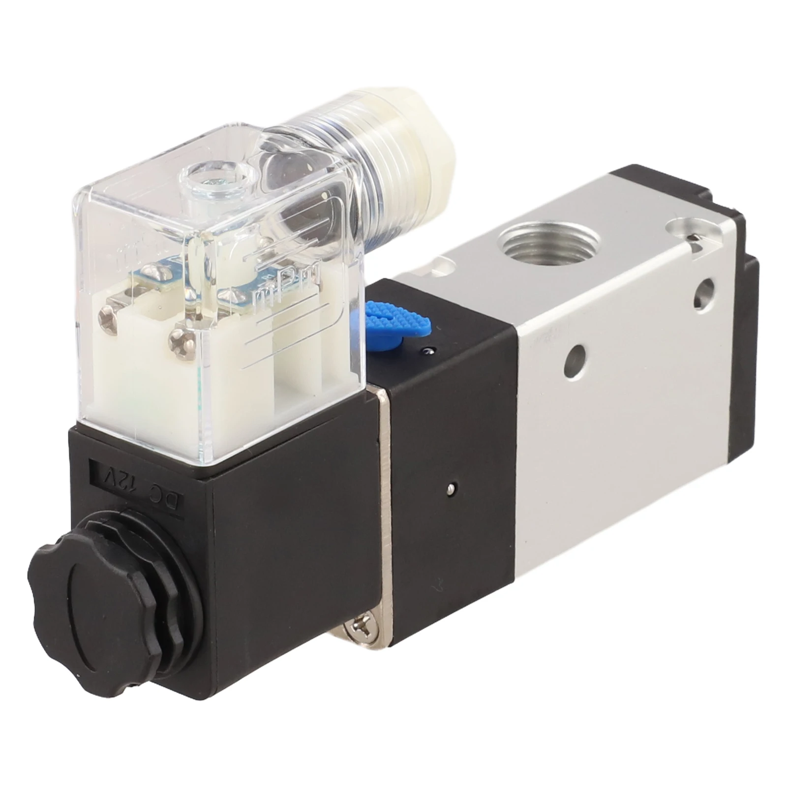 2 Position 3 Way DC 12V Pneumatic Solenoid Valve Model 3V21008 with Metal and Plastic Construction for Air Systems
