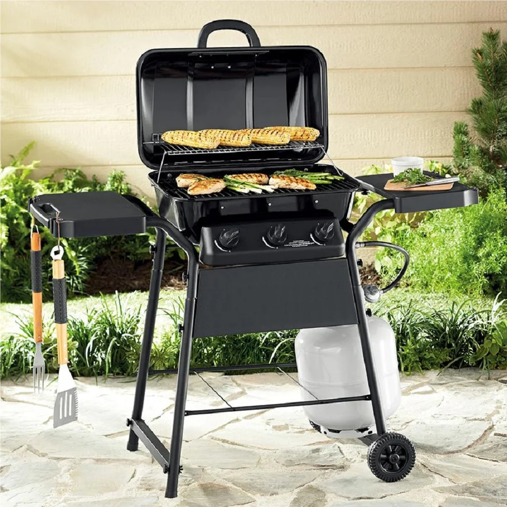 American Style Outdoor Camping Gas Grill Garden Classic Trolley Gas Barbecue Bbq Grill