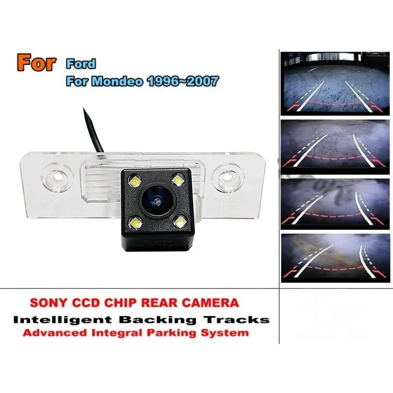 

For Ford For Mondeo 1996~2007 HD CCD Intelligent Dynamic Trajectory Rear View Reverse Backup Tracks Camera Night Vision