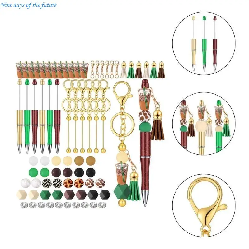 

Beadable Ballpoint Pen, Beads, Hooks and Tassels, DIY Funny Pen E65A