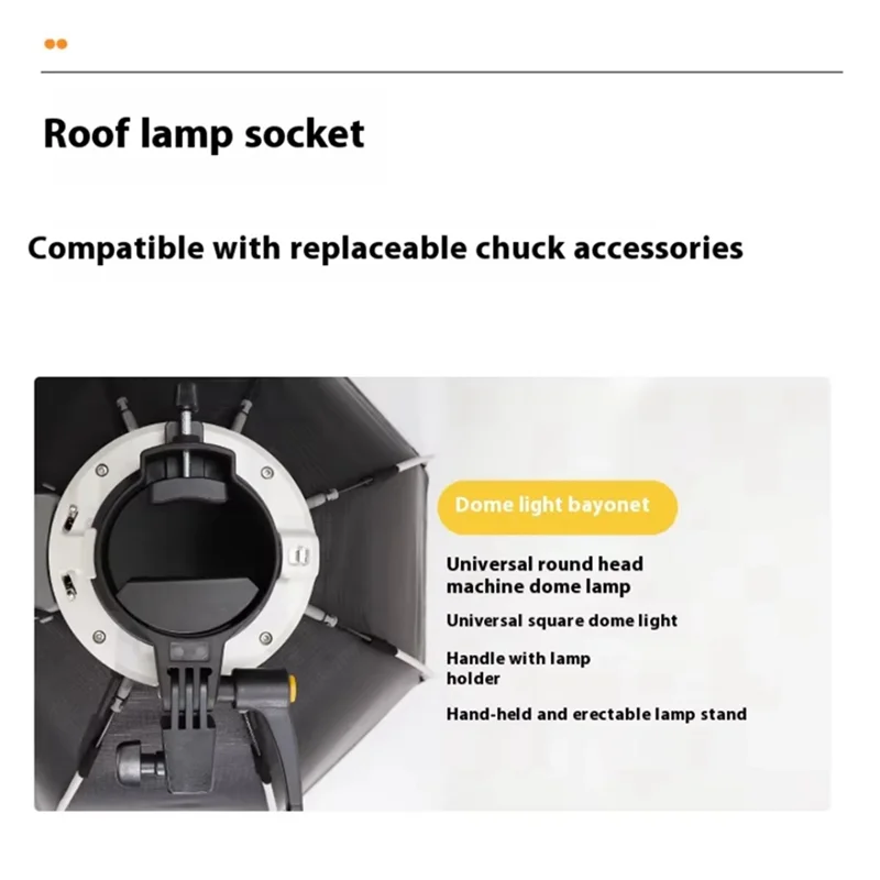 Caixa de luz suave octogonal de baioneta A93P TR-07C com iluminação lateral, instalação rápida e fácil