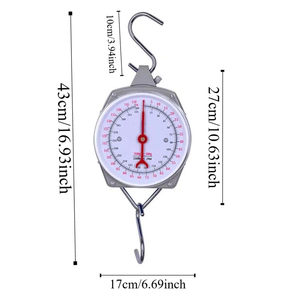 Accurate Measurement Mechanical Hanging Scales with Hanging Hook Portable Luggage Scale Durable 50/100/150/200KG