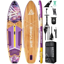 WETARE Waterproof Extra Wide Inflatable Paddle Board 11'6''x35''x6''Adult Standing Style Aquatic Fishing With Accessories