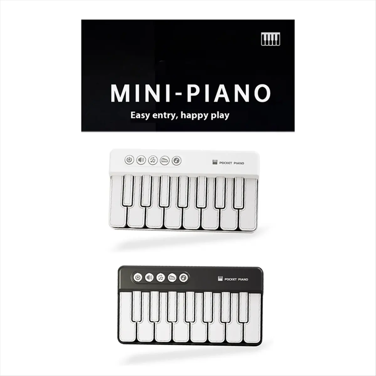 A08I MiniPiano Pocket Electronic Keyboard Mini Electronic Organ Portable Piano Cute Gamer Educational Toy for Children Gift,A