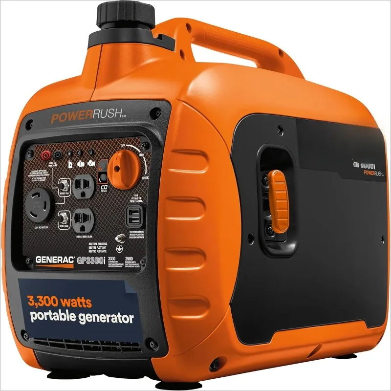 

HOT 3,300-Watt Gas-Powered Portable Inverter Generator - Lightweight Design - USB Ports for Mobile Device Charging - COsense