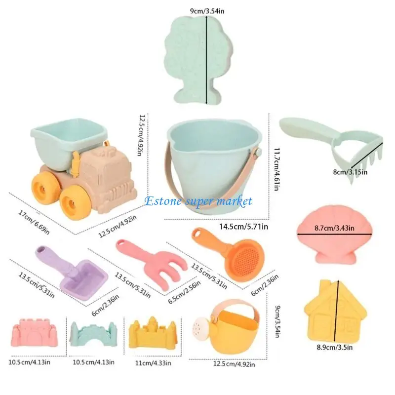 090B لعبة رمل شاطئ البحر مع مجرفة شاحنة للأطفال قالب رمل رمل الشاطئ مجموعة لعب للأطفال لعبة رمال الشاطئ