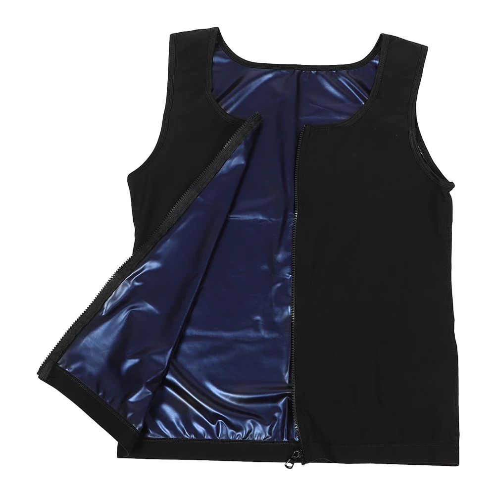 

Men Sweat Vest Thermal Lifting Compression Tank Top Sauna Suit Shirts Waist Trainer Belly Trimmer Gym Yoga Sportswear