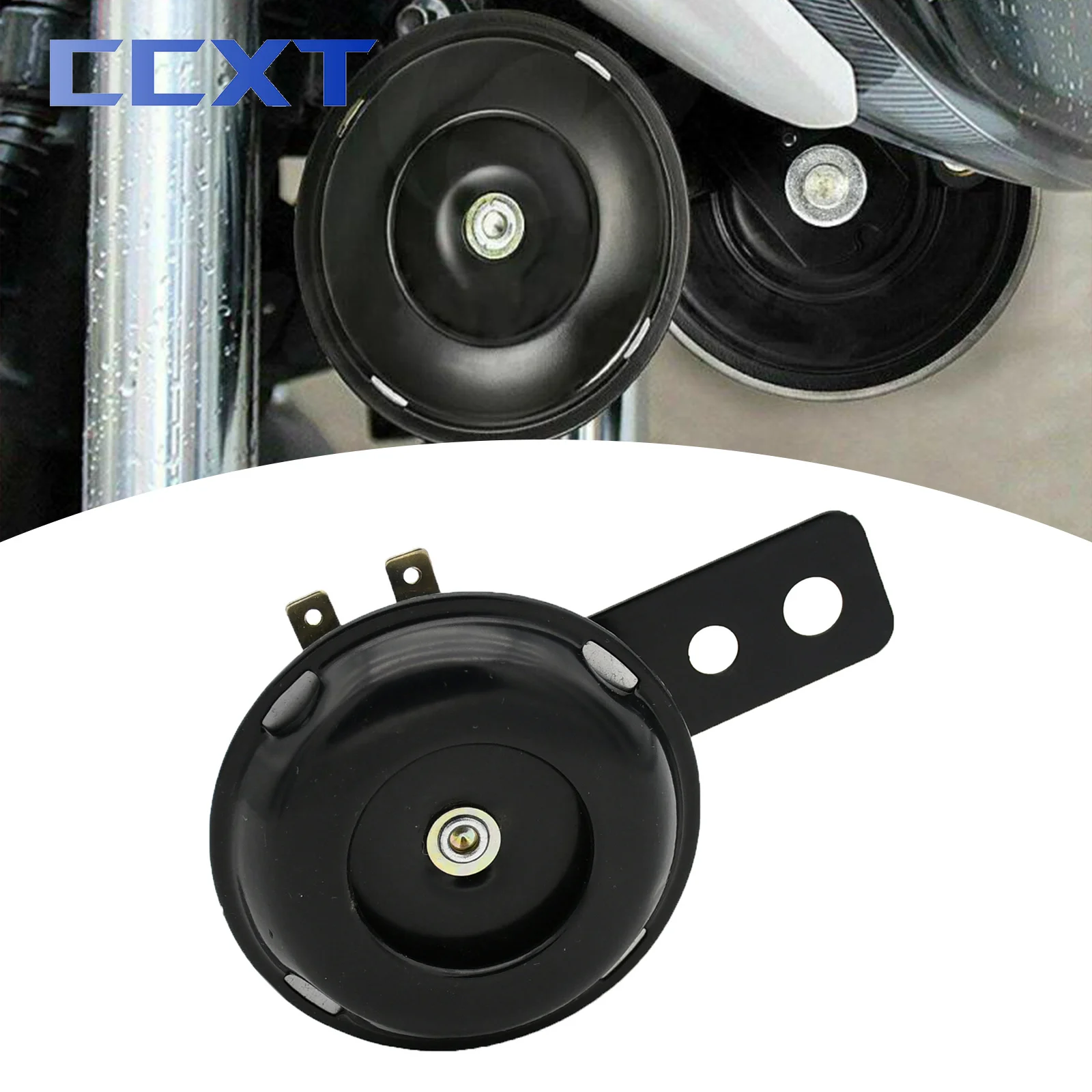 Universal Motorcycle Scooter Bike ATV Horn 12v 1.5A 105db Waterproof Round Loud Horn Speakers For KTM Honda Kawasaki Yamaha Etc