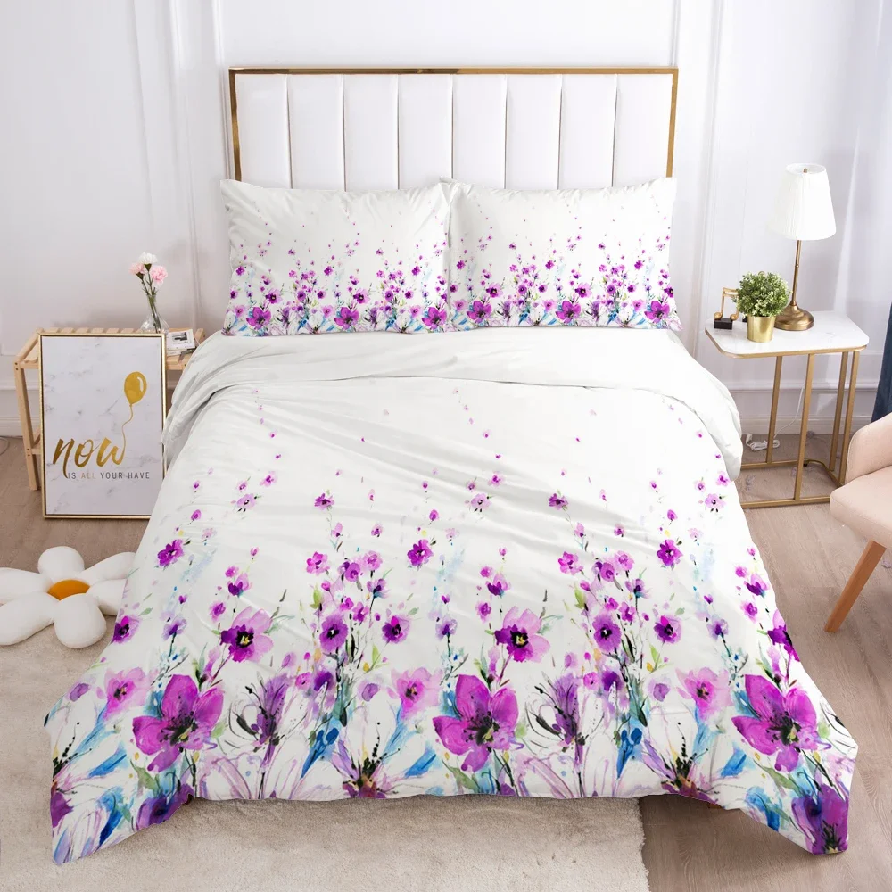 Bedding Set Duvet Cover Pillowcases Comforter/Quilt/Blanket Cover Luxury 3D HD Quality Printed Reactive Queen Single Leaf