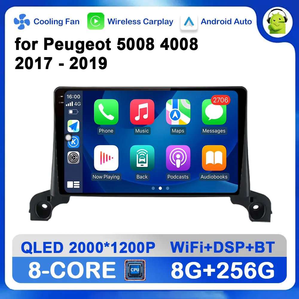 

9 inch Android OS for Peugeot 5008 4008 2017 - 2019 GPS Navi Car Multimedia Radio Video Player BT Audio DSP Stereo 4G Auto Tools
