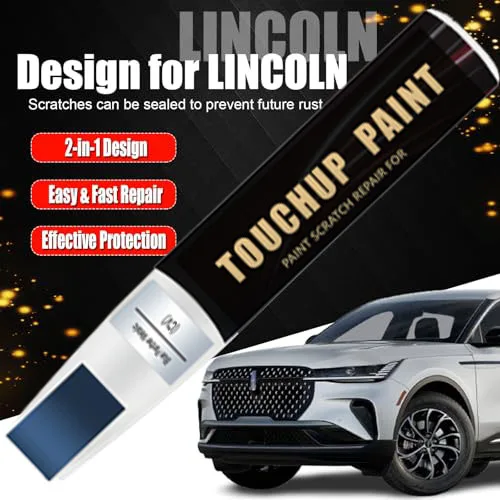 Car Touch Up Paint(Blue Panther Metallic(CV)) for LINCOLN Car Paint Scratch Repair Kit, Quick & Easy Solution to Repair