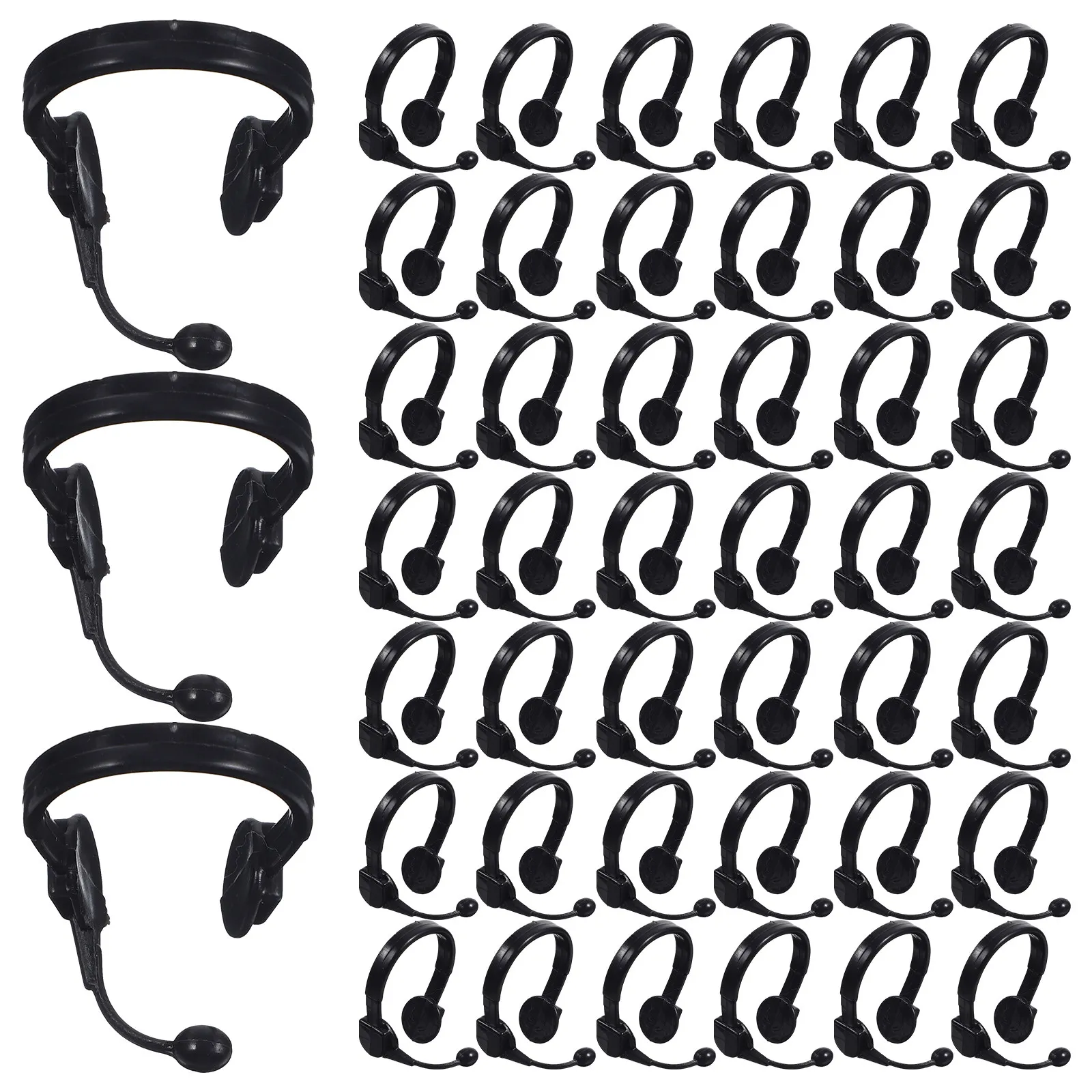 50 Pezzi Mini Microfoni e Cuffie Decorative in Plastica, Accessori Fai-da-Te per Ornamenti e Travestimenti