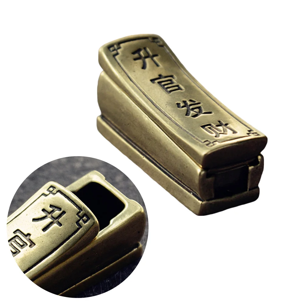 

Chinese Traditional Coffin Brass Statue Premium Metal Craft Decoration for Home Office Cafe Retro Brass Art Retro Metal Adorn