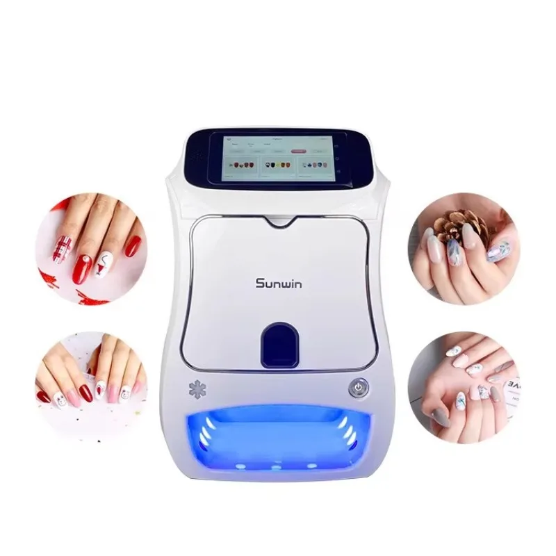 

Professional Mini Automatic 3D Nails Printing Machine DIY Mobile Art Nail Printer Digital Dry Fingernail Electric Power WiFi