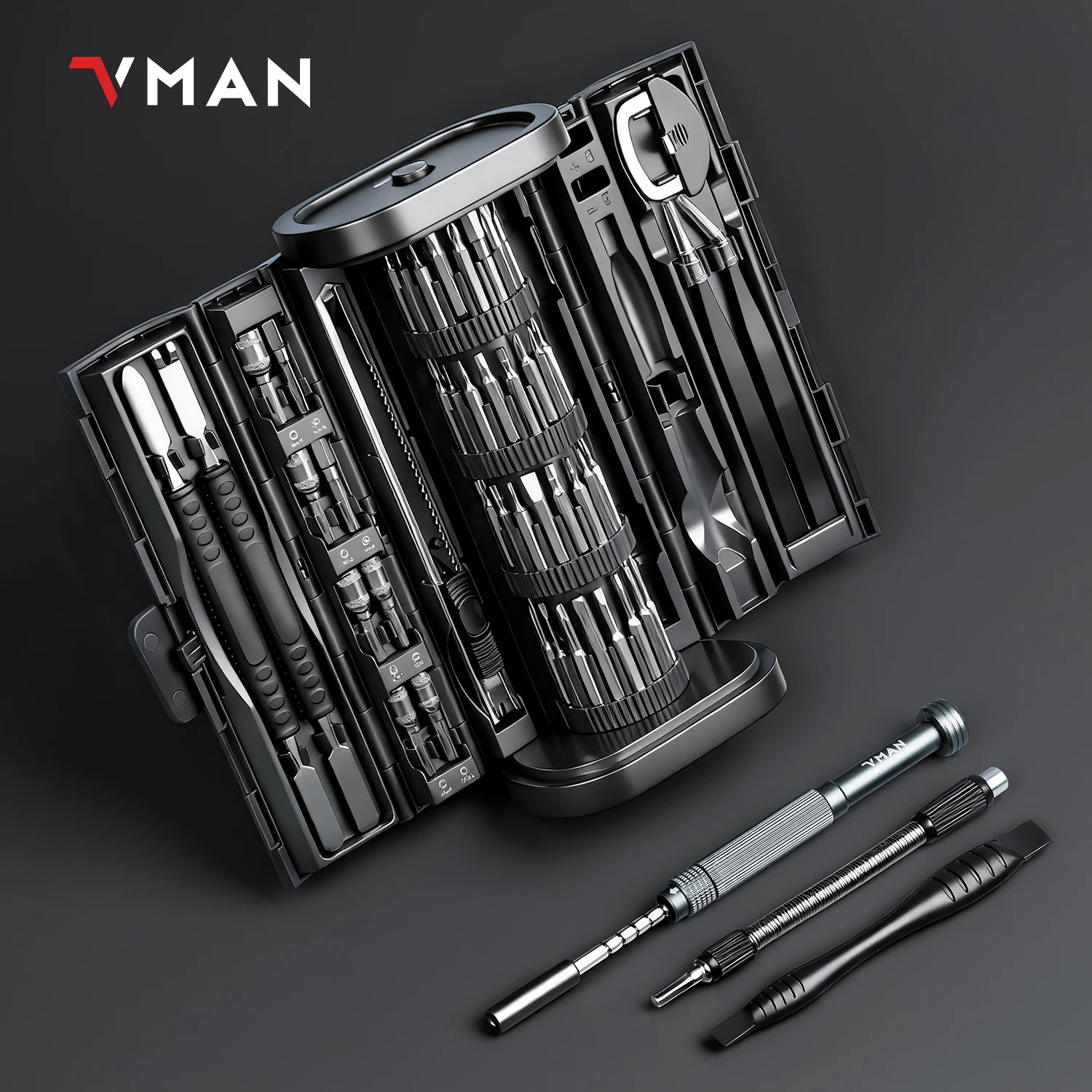 72in1 Mini Precision Screwdriver Set Magnetic Bits Manual Repair Tool Kit for iPhone PC Watch Computer Repair Gift Bottle Opener