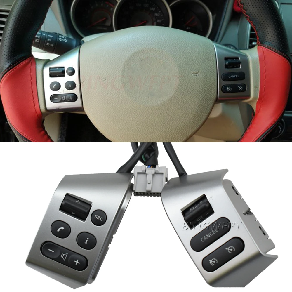 Original Steering Wheel Control Buttons With Backlight FOR Nissan Sylphy 2005-2019 For Nissan Tiida 2005 2006 2007 2008